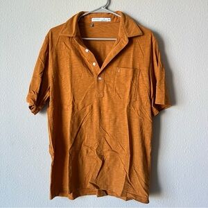 Criquet Men's Burnt Orange Button Down Shirt
